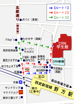 駅からのルートマップ